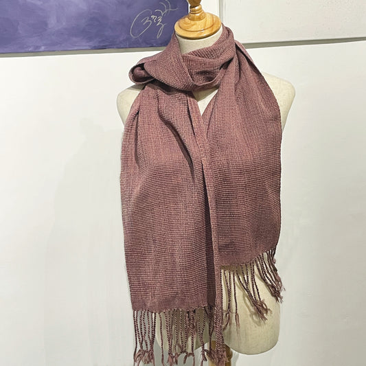 不丹縫製中性單色純綿圍巾頸巾