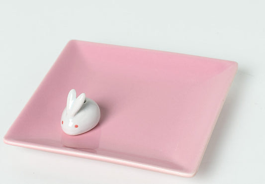Nippon Kodo Ceramic Rabbit Incense Plate