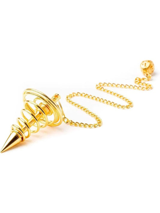 Gold Plated Pendulum Spiral Vortex