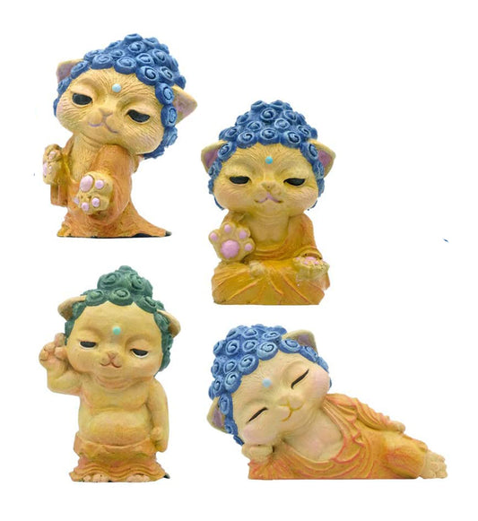 Qualia Buddha Cat Plastic Toy Collection